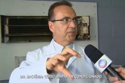 O Dr. Bactéria está de volta. O biomédico ensina a maneira correta de limpar o ar condicionado em casa